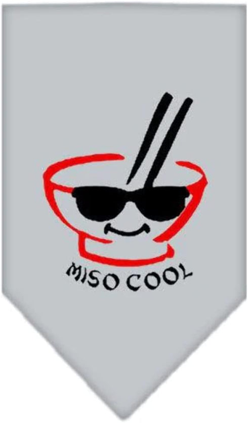 Mirage Pet Products Grey Miso Cool Screen Print Bandana, Large