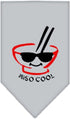 Mirage Pet Products Grey Miso Cool Screen Print Bandana, Large