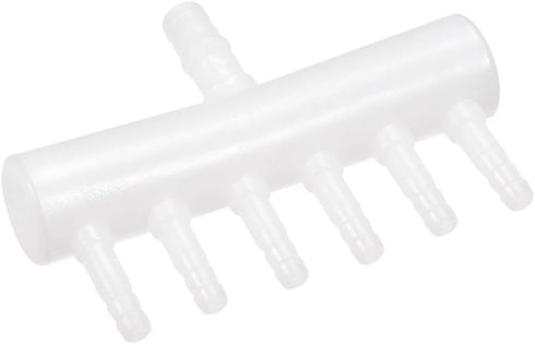 uxcell 8mm to 4mm 6 Way Aquarium Air Line Tubing Splitter Connector, Plastic Air Flow Divider for Fish Tanks