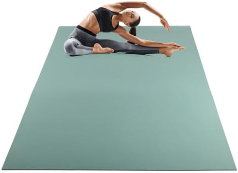Large Yoga Mat - 6’x4’ Wide Exercise Mat, 8mm Thick Non-Slip Workout Mat