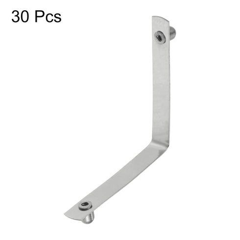 HARFINGTON 30pcs Double Button Kayak Paddle Snap Spring Clip, 5.4x6.3x50mm 65Mn Spring Steel V-Shaped Clips for Camping