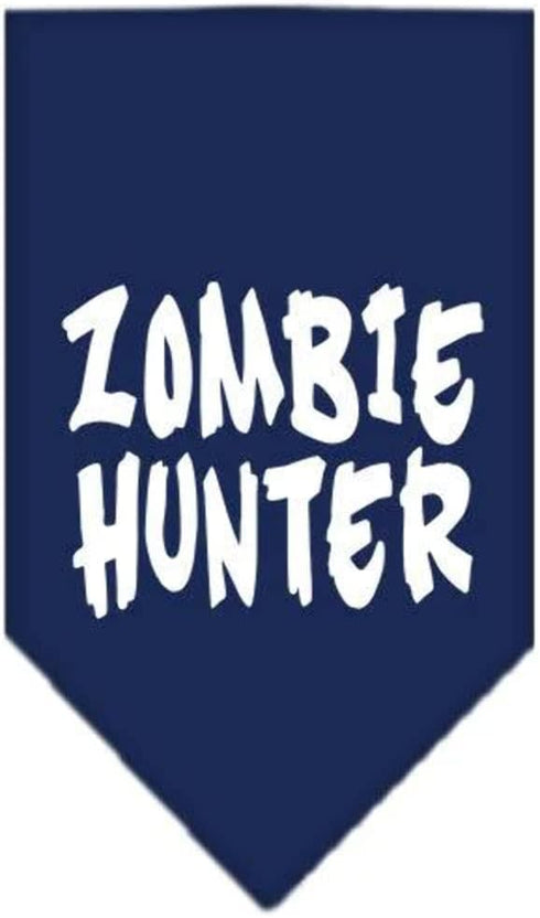 Mirage Pet Products Zombie Hunter Screen Print Bandana, Large, Turquoise