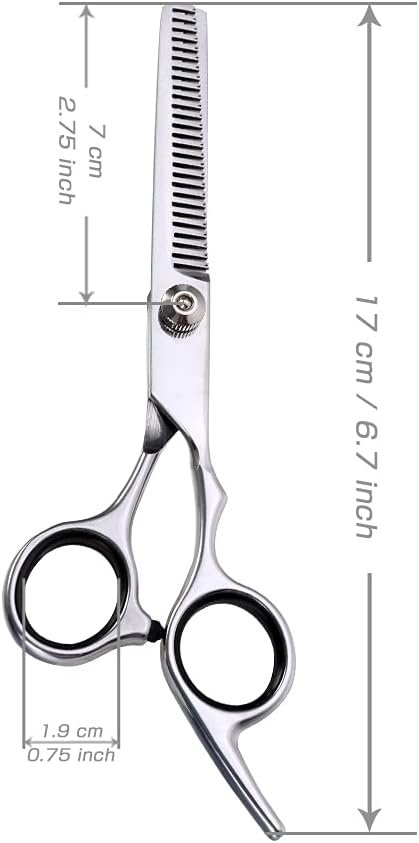 Chibuy Dog Grooming Scissors - 4CR Stainless Steel Thinning Shears for Dogs and Cats, 6.7" Heavy-duty