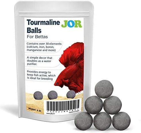 JOR Betta Calcium-rich Energy Balls, Water Conditioner Gray Beads for Crystal Clear Water, Vibrant Energetic Fish, Stabilizes pH, Aquarium Tank Decor, 20 pcs