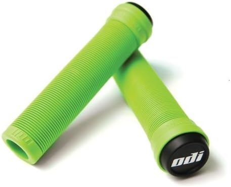 ODI Soft Flangeless Longneck Grips Softies, GREEN for Bikes and Scooters