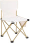 Bloepum Creamy White Small Outdoor Folding Chair, Camping Picnic Chair, Ultra-Light Portable Artist
