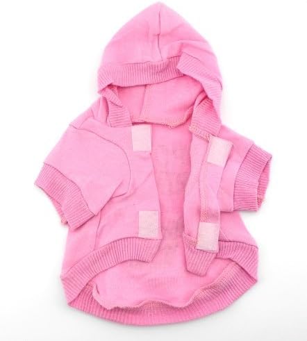 SMALLLEE_LUCKY_STORE Pink Hoodie Christmas T-Shirt for Small Dogs, Spoiled Princess Costume - XS