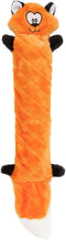 ZippyPaws Jigglerz Dog Squeaky Toys, Funny Animal Plush for Small, Medium, & Large Dogs, Fox