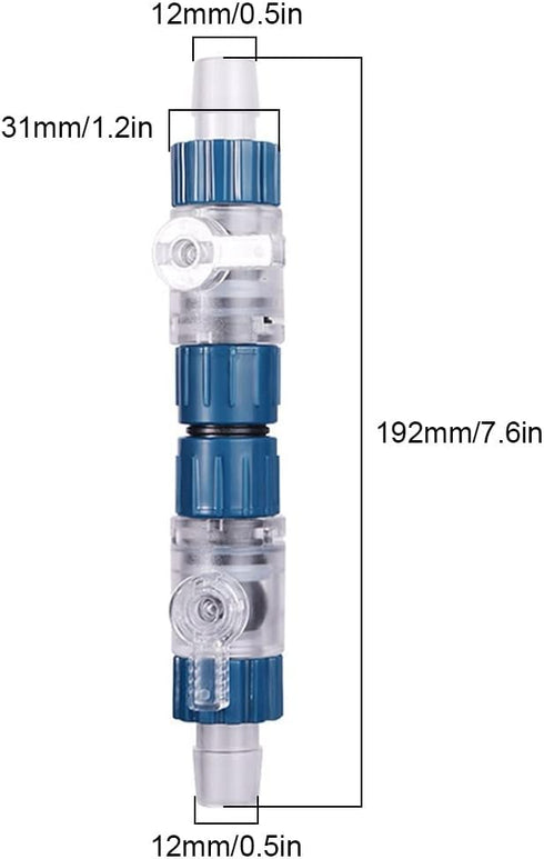 MiOYOOW Aquarium Hose Valve, Fish Tank Hose Connector Fishbowl Water Flow Control Valve with Quick Release Handle for Aquariums Fish Tanks