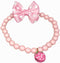 Pearl Strawberry Bell Collar, Cartoon Bow Tie Pet Necklace, Bow Tie Collar Supplies (7.8-9.8in)
