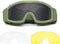 LEJUNJIE Airsoft Goggles, Tactical Safety Goggles with Anti Fog Paintball Goggles and 3 Interchangeable Lenses for