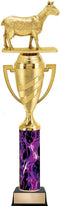 Crown Awards Personalized Purple Inferno Dairy Goat Trophy, 14.25" Dairy Goat Trophy