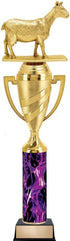 Crown Awards Personalized Purple Inferno Dairy Goat Trophy, 14.25" Dairy Goat Trophy