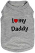 DroolingDog 2 Pack Puppy T Shirt - I Love My Daddy Mommy Small Dog Shirts for Puppies