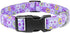 Moonpet Purple Floral Dog Collars - Adjustable Soft Bohemia Fancy Design for X-small, Small, Medium, Large Dogs