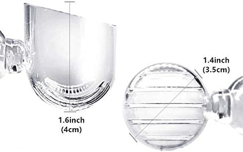 3PCS Acrylic Aquatic Red Worm Cups with 6 Suction Cups, Aquarium Plant Holder for Live Fish Tank