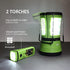 LE LED Camping Lantern Rechargeable, 600LM, Detachable Flashlight, USB Cable & Car Charger Included