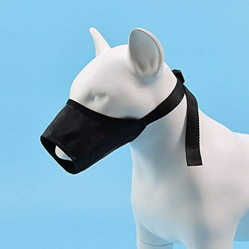 Dog Muzzles Suit - 7 PCS Adjustable Breathable Safety Muzzles for Small Medium Large Dogs, Black