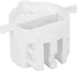 Surf Fin Plug, 6pcs Black/White Plastic Cup Plug for Surfboard Round Surf Fin Plug & Screw Key (White)