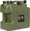 Water Container with Spigot, Portable Green Bucket for Camping, Hiking, Picnic, BBQ, 4.8Gal PE Storage Carrier (Green)