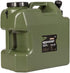 Water Container with Spigot, Portable Green Bucket for Camping, Hiking, Picnic, BBQ, 4.8Gal PE Storage Carrier (Green)