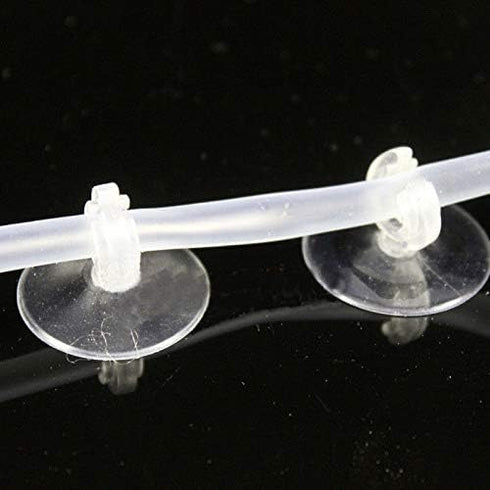 50Pcs Aquarium Fish Tank Suction Cups Suckers Clips Air Line Pump Tubing Plastic