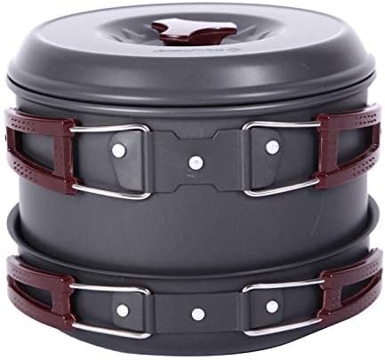 KingCamp Camping Cookware Mess Kit - 7/9/18 Pcs Non-Stick Hard-Anodized Aluminum Set for Outdoor Cooking