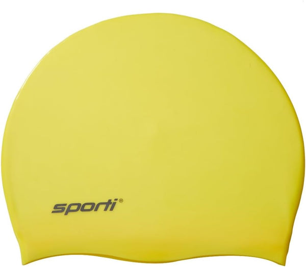 Sporti Silicone Swim Cap for Women and Men, Adult, Lightweight Non-Slip Swimming Cap