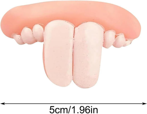 Tiosen 2Pcs Funny Dog Silicone Dentures, Dog Toys,Funny Teeth Braces, Dog Christmas Costume Suitable Dog Chew Toys Pet