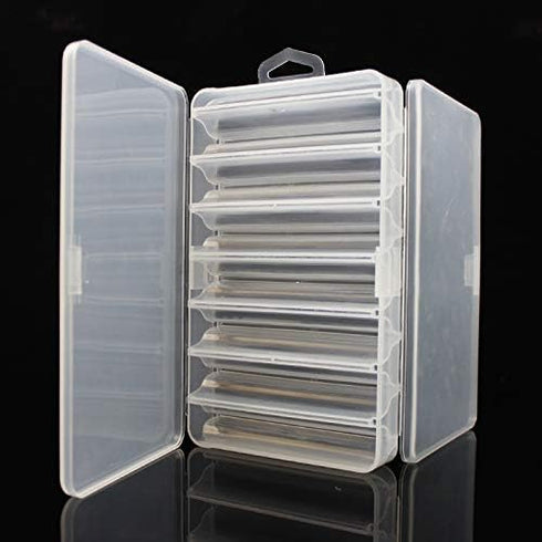 OriGlam Fishing Lure Box Tackle Storage Trays, Double Side 14 Compartments, Waterproof Accessory Box