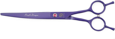 Purple Dragon 7.0 inch Rhinestone Decoration Pet Grooming Scissors - 3PCS Dog Hair Cutting & Thinning Shears Set