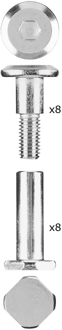 TronX Universal Extender 6mm Square Inline Roller Hockey Skate Axle Kit, 8 Pack