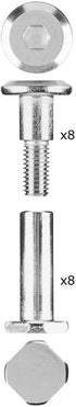 TronX Universal Extender 6mm Square Inline Roller Hockey Skate Axle Kit, 8 Pack