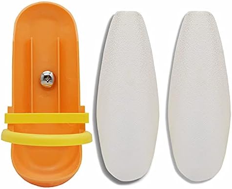 5.9"-6.53" Large Bird Cuttlebone for Parakeets - Cuddle Bone with Plastic Holder for Natural Calcium