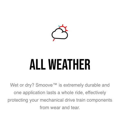 SMOOVE 125ml Universal Bike Chain Lube. Long-Lasting Wax-Based Lubricant with Precision Luberetta Applicator for Road