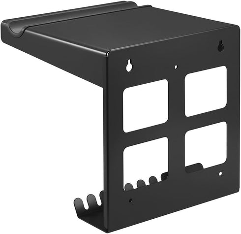 Monoprice On-Wall Bike Storage and Display Rack Mount System, Compact Design with Open Shelf and Gear Hooks