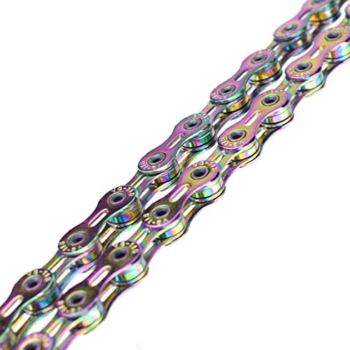 VG SPORTS Bike Chains | 6/7/8/9/10/11 Speed | Lightweight Half Hollow/Full Hollow Chains, 116 Links