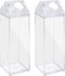 FveBzem 2 Pack 17oz/500ml Milk Carton Water Bottle Plastic Milk Box BPA Free