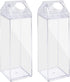 FveBzem 2 Pack 17oz/500ml Milk Carton Water Bottle Plastic Milk Box BPA Free