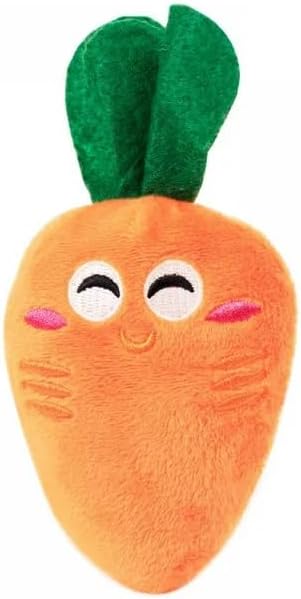 1Pc Orange Soft Dog Toys - Cute Carrot Plush Chew Squeaker Sound Pet Puppy Supplies with Multi-Squeaks