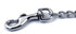 Chain Dog Leash with Leather Handle, 4 Feet Red