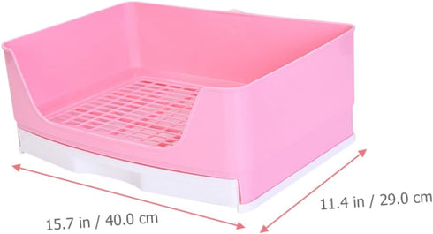 Chinchillas Bunny Litter Box Rabbit Toilet for Guinea Pigs and Plastic Training Potty for Animals for Easy Cleaning