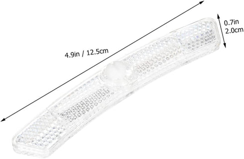 Kisangel 10pcs Bicycle Reflector - White Wheel Reflectors for Night Riding Accessories