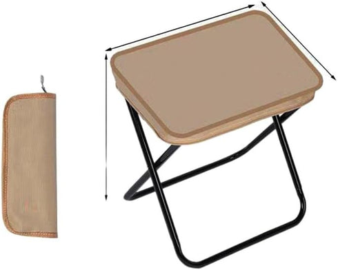 KOMBABE 300lb Portable Folding Stool with Carrying Case, Capacity, Black Metal Frame, Compact Travel Chair for Camping