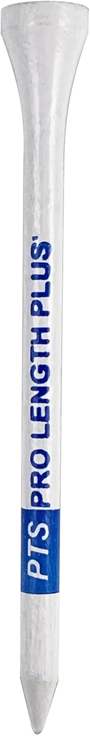 PrideSports PTS Wood Golf Tees, White, 3 1/4 Inch, 75 Count