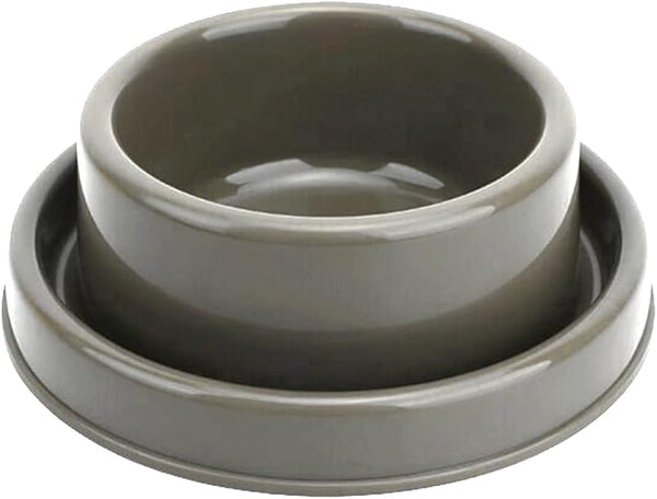 Ants Away Dog Bowl - Round No Spill Eating Feeder for Small Animals in Blue
