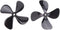 AmnPtr Suitable for 2pcs 4mm RC Boat Four Blade Forward/Reverse Marine Propeller Screws