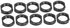 GOTICAL 5/8-24 Black Steel Jam Nut, 308, 7.62, 300, 5 Pcs