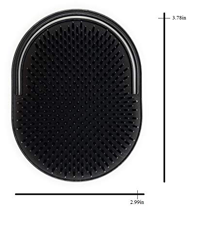 G.B.S Hair Remover Comb Scalp Massager for Dog & Cat, Pack of 2, Black