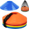 Soccer Cones for Drills with Mesh Bag & Strap, Flexible Heavy-Duty Sports Cones for Practice, Training
